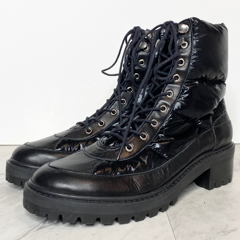 Schutz Amaris Black Puffer Hiking Boot 6B